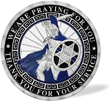 Монета Призовава правоохранителните органи на Шерифа Тънка Синя Линия Монети Спартанской Молитви полицай