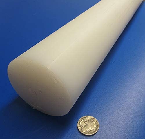 UHMW PE Бял прът с диаметър 2,50 (2-1/2) x дължина 5 метра и 1 бр.