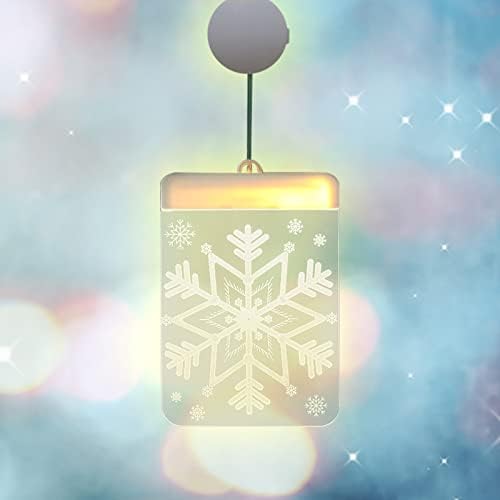 Коледни Висящи Лампи На прозореца, Украса, Коледна Декорация, Затемняемые 3D led Топли Бели осветителни Тела