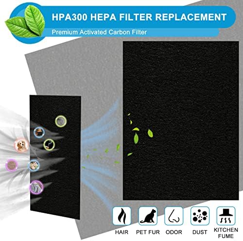 HPA300 HEPA Филтрите мед.добре сменяеми филтри, подходящи за HPA300, HPA300VP, HPA304, HPA3300, HPA5300 и HPA8350 (6 опаковки истински HEPA-филтри, R и 8 опаковките на предварително нарязани на фил