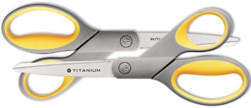 Westcott : Ножици с титанов щанга с покритие, 8 инча, L / R Ръчни, по две в опаковка -:- Продават се за 1 бр.