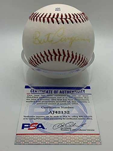 Бърт Кампанерис подписа Автограф Официален Представител на Международната лига бейзбол PSA DNA - Бейзболни топки