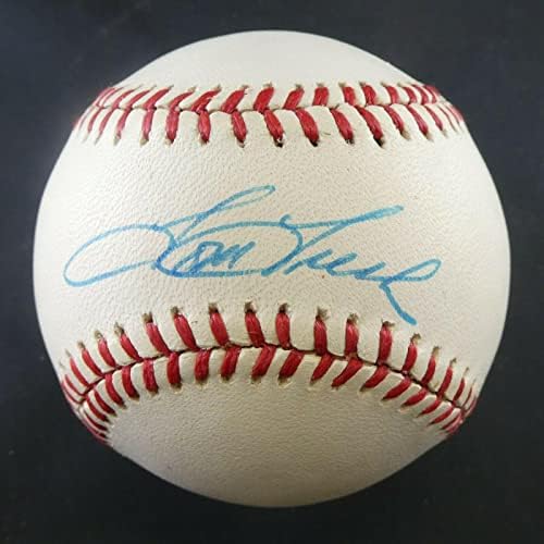 Легендата на Ню Йорк Янкис Е Треш Подпалил Официален бейзбол AL Baseball - Бейзболни топки с автографи