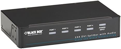 Черна кутия 1 x 4 DVI-D Дърва с аудио и HDCP