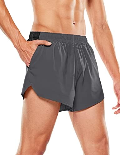 Мъжки къси Панталони за Активно Бягане TSLA, Шорти за тренировки, бързо съхнещи, Спортни къси Панталони за фитнес