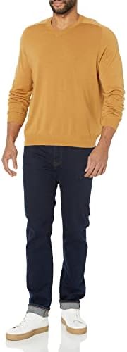 Мъжки пуловер от мериносова вълна, с V-образно деколте и обичайните размери на Aware (на разположение в най-високо