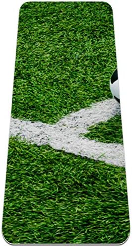 Siebzeh Soccer Футболна топка на линията на ъглов удар Премиум-Дебела подложка за йога Екологично Чист Каучук