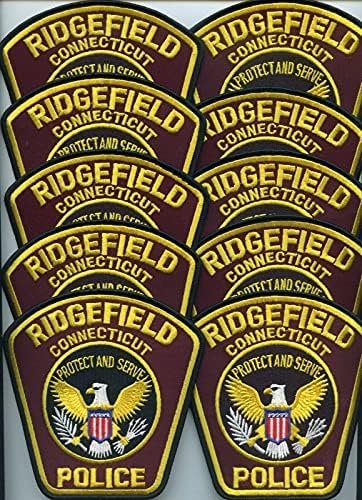 Бродирана нашивка - Ленти за жени и Мъже -Ridgefield, Кънектикът, Кръпка, Много, На склад 10 Полицейски Ивици