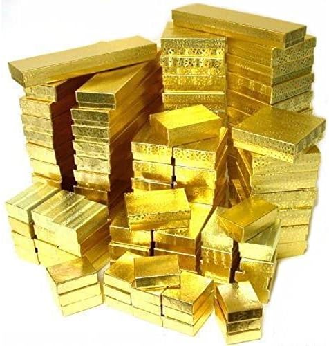 Кутии За Бижута от 100 Злато с Високо Качество, Пълни с Памук