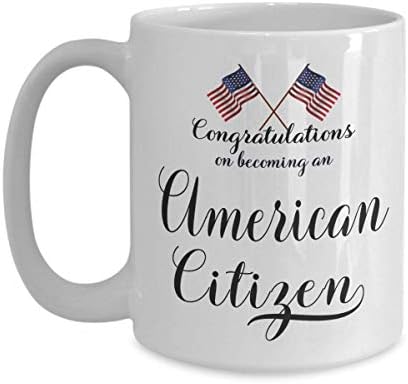 Чаена чаша Нова Чаша Американски гражданин, Горд от факта, че аз съм Американец, Поздравления, Ново, Подарък