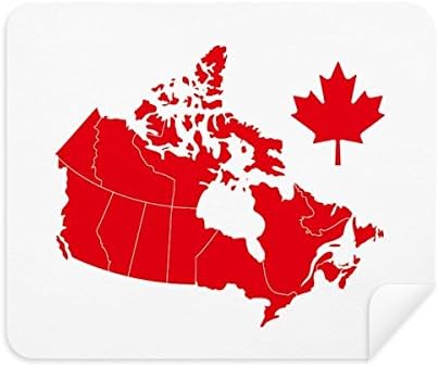 Символ на Червения Клен Карта на страната Канада Плат За Почистване на Екрана за Пречистване на 2 елемента Замшевой