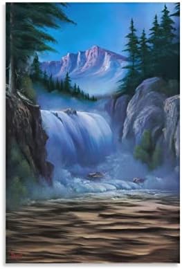Боб Рос Ефектен Водопад Художествена печат Живопис Хладно Стенен Декор Художествена печат на Плакат на Стената