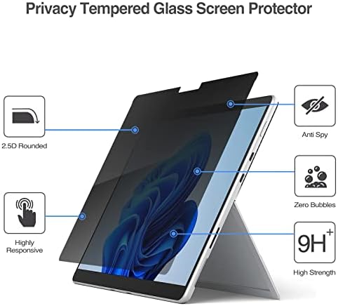 Защитно фолио ProCase Privacy Screen Protector в комплект с калъф за клавиатурата, за да 13,0-инчов Surface