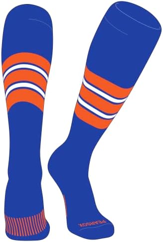 Шарени безрецептурные чорапи за бейзбол, софтбол, футбол КРУША СОКС (E) Royal, Оранжев, Бял