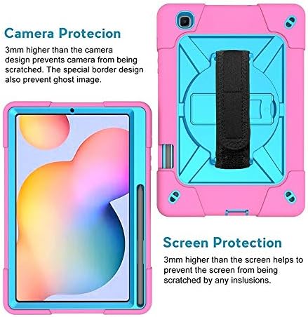 LUOKANGFAN Калъфи за таблети Samsung Galaxy Tab S6 Lite P610 Контрастен цвят, Робот, устойчив на удари Силиконов