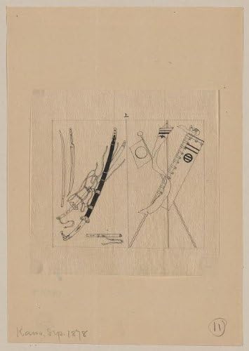 Снимка на исторически находки: Фотография мечове, труд, Знамена, Штандартов,1878, Япония, Кама, Военен