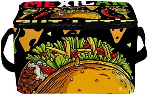 Чанта за обяд GUEROTKR за Мъже, Изолиран Обяд-Бокс, Кутия за Обяд и за възрастни, с шарките на мексиканската