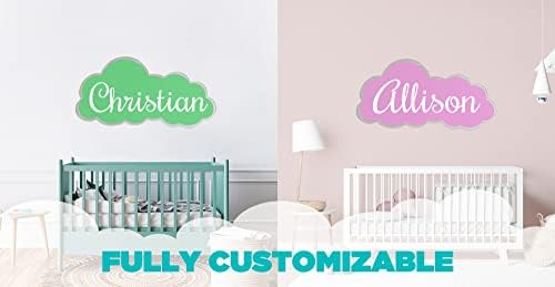 EGD Персонализирани Облачное Акрилни Име | Няколко Варианта на размер | Стенен Декор за детска стая | Стена