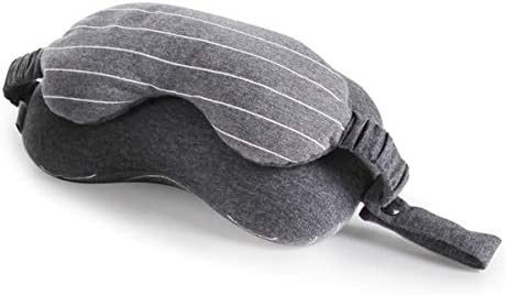AOOF 2 в 1 Преносима памучен възглавница за врата, въздушна възглавница за глава, маска за очите, за отдих в