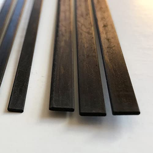 KARBXON – Плоски пръти, изработени от въглеродни влакна - 10 mm x 2 mm x 1000 mm – Пултрузионный Плосък плътен
