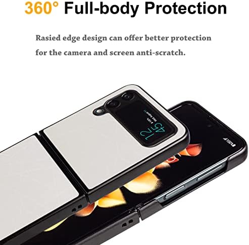 Калъф за телефон DESSVON Samsung Galaxy Z Flip 4, устойчив на удари в пълен размер Защитен флип калъф, Твърд