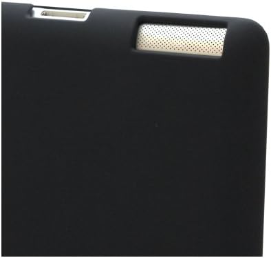 KHOMO - Калъф за iPad 2 от 3-ти и 4-ти поколения - двойна серия - ултра Тънък черен калъф с гумирано заден панел