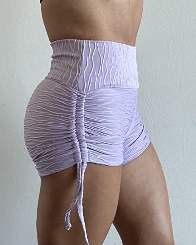 Cervo, Спортни къси Панталони за Стягане на задните части за Жените, Гамаши за контрол на корема, Текстурирани
