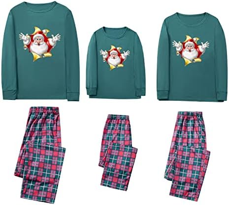 Семеен Пижамный Комплект DIYAGO Pj, за да е Подходяща За Коледа Риза с дълъг ръкав и Панталони, Празничен Забавен