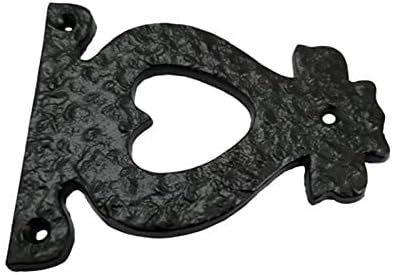 Носи етикет за услугата контур Adonai Hardware 4 Timotheus от черно желязо във формата на сърце (2, Матово-черно