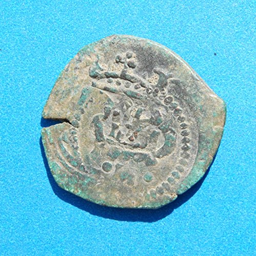 1641 Испания Замък Филип IV и Лъв Колониалната Карибски Пират Ерата на 8 Мараведи Cob Монета Мед Много Добри