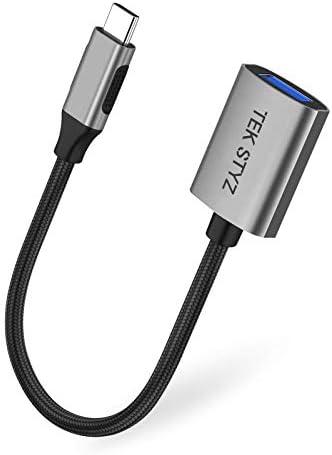 Адаптер Tek Styz USB-C USB 3.0 е подходящ за Motorola Moto E7 Plus OTG Type-C/PD мъжки USB 3.0 женски конвертор.