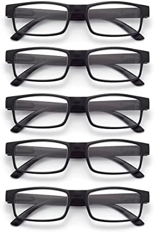 Очила за четене Autojouls, 5 опаковки, Качествени слънчеви Очила за четене с Пружинным тръба на шарнирна Връзка,