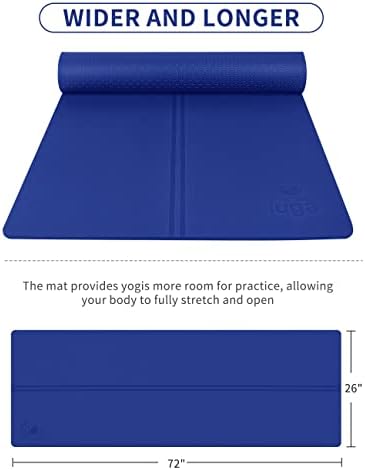 Еко-килимче за йога IUGA с выравнивающими линии, безплатен каишка за носене на ръка, Нескользящий килимче за