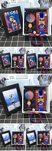 Подарък ключодържател Messi World Cup football + рамка за снимки на мъжкия футболен подарък за 9 комплекта